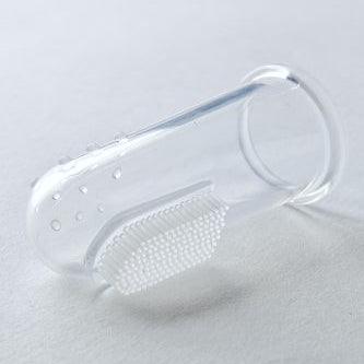 Silikonowa szczoteczka do zębów dla niemowlaka Jack N' Jill, delikatna i bezpieczna, idealna do masowania dziąseł i czyszczenia ząbków.