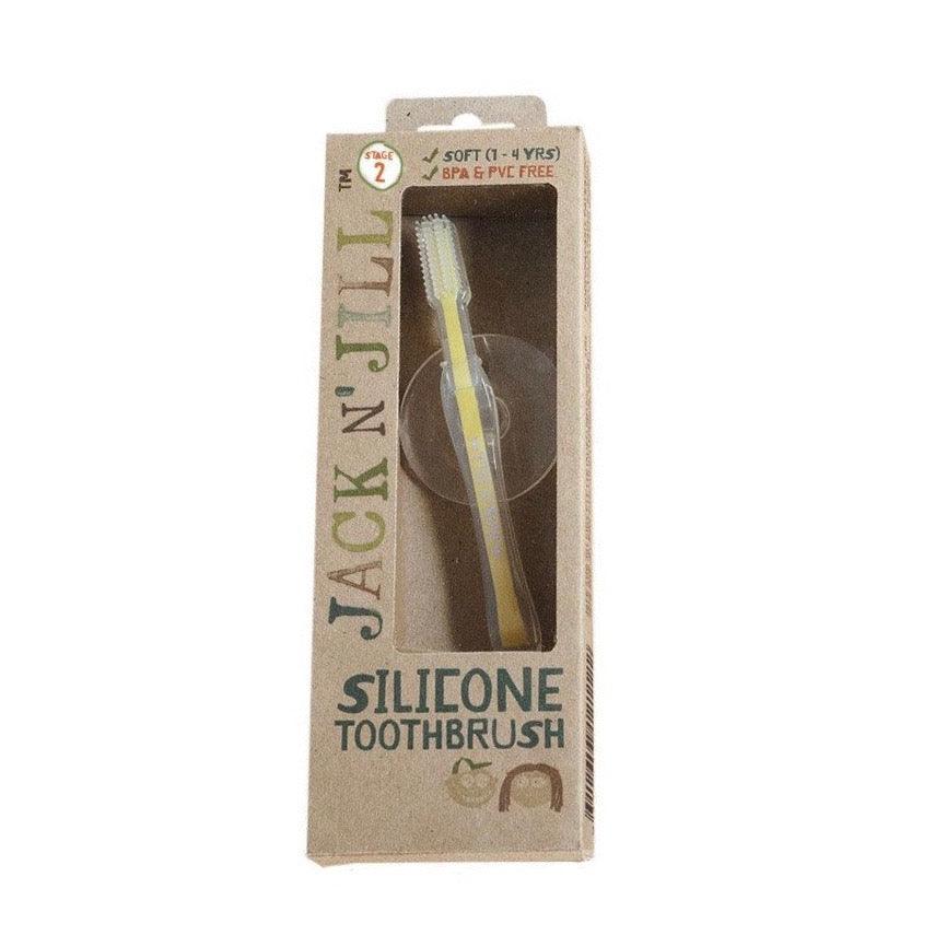 Jack N' Jill: silikonowa szczoteczka z blokadą Silicone Toothbrush Stage 2 - Noski Noski