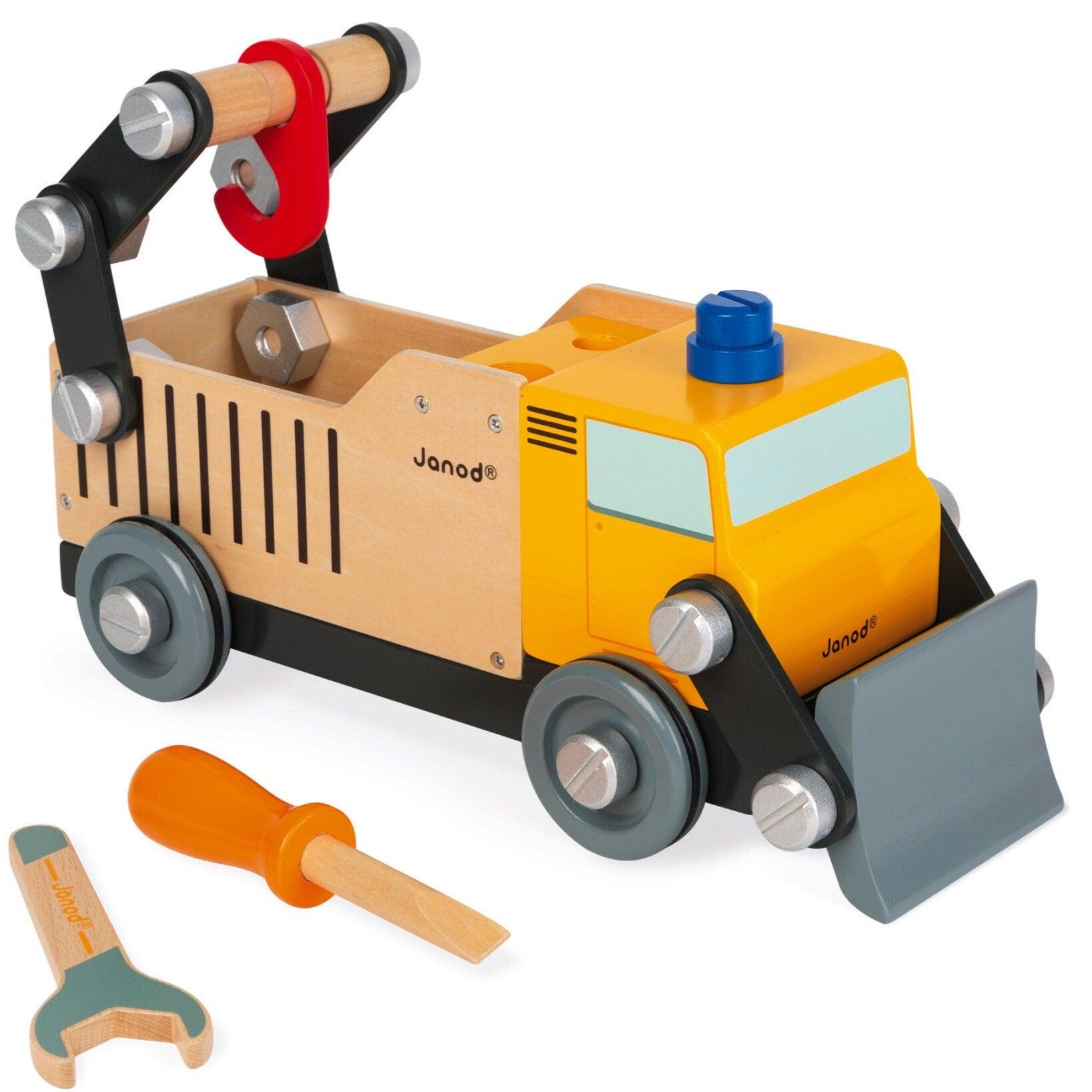 Janod: ciężarówka do skręcania z narzędziami Brico'kids - Noski Noski