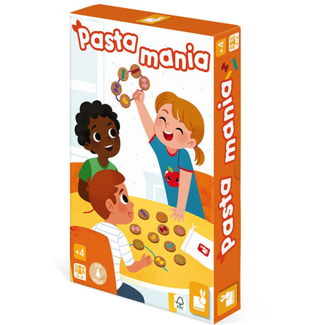 Gra rodzinna Janod Pasta Mania - rozwijająca pamięć, koncentrację i zręczność edukacyjna gra zręcznościowa dla całej rodziny.