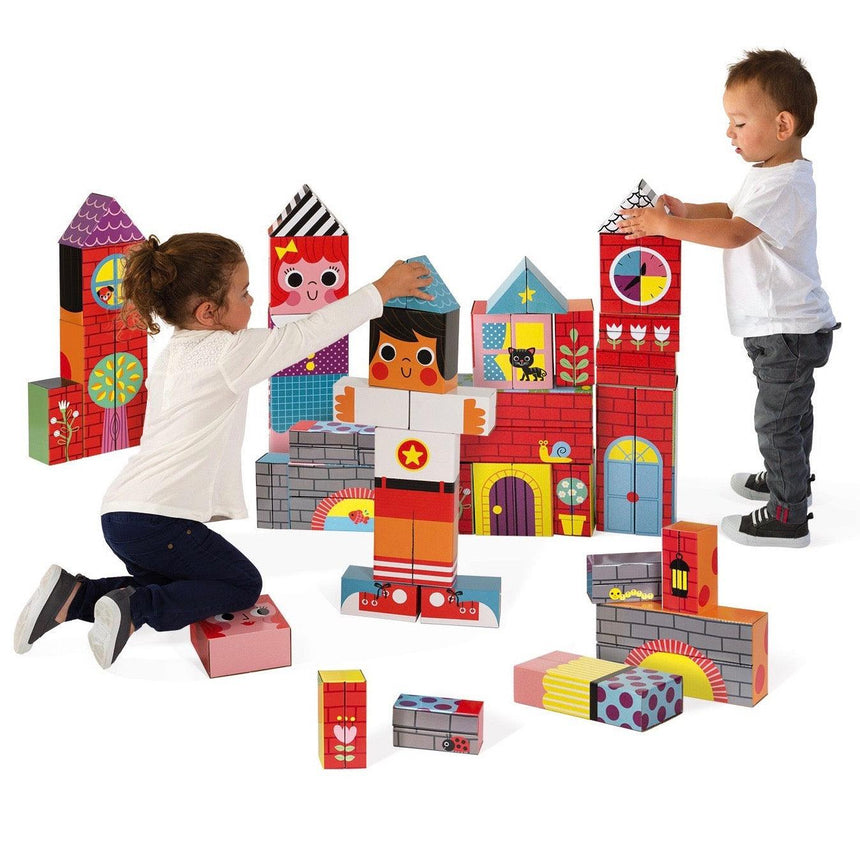 Janod: klocki domki i postacie 35 Giant Blocks - Noski Noski