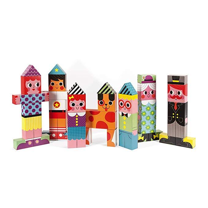 Janod: klocki domki i postacie 35 Giant Blocks - Noski Noski