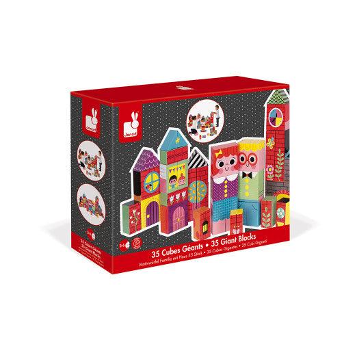 Janod: klocki domki i postacie 35 Giant Blocks - Noski Noski
