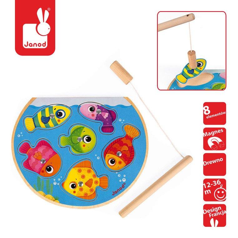 Janod: magnetyczne szybkie rybki Speedy Fish Puzzle Game - Noski Noski