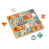 Janod: puzzle drewniane alfabet z tablicą Sweet Cocoon - Noski Noski