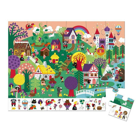 Janod: puzzle obserwacyjne w walizce Baśnie 24 el. - Noski Noski