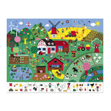 Janod: puzzle obserwacyjne w walizce Farma 24 el. - Noski Noski