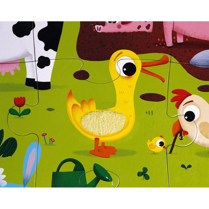 Janod: puzzle sensoryczne Farma 20 el. - Noski Noski