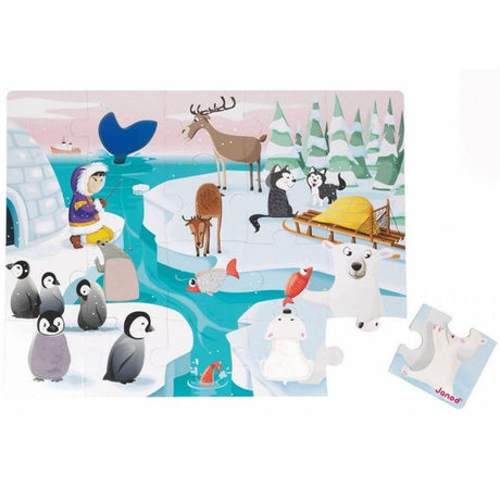Janod: puzzle sensoryczne Lodowa kraina 20 el. - Noski Noski