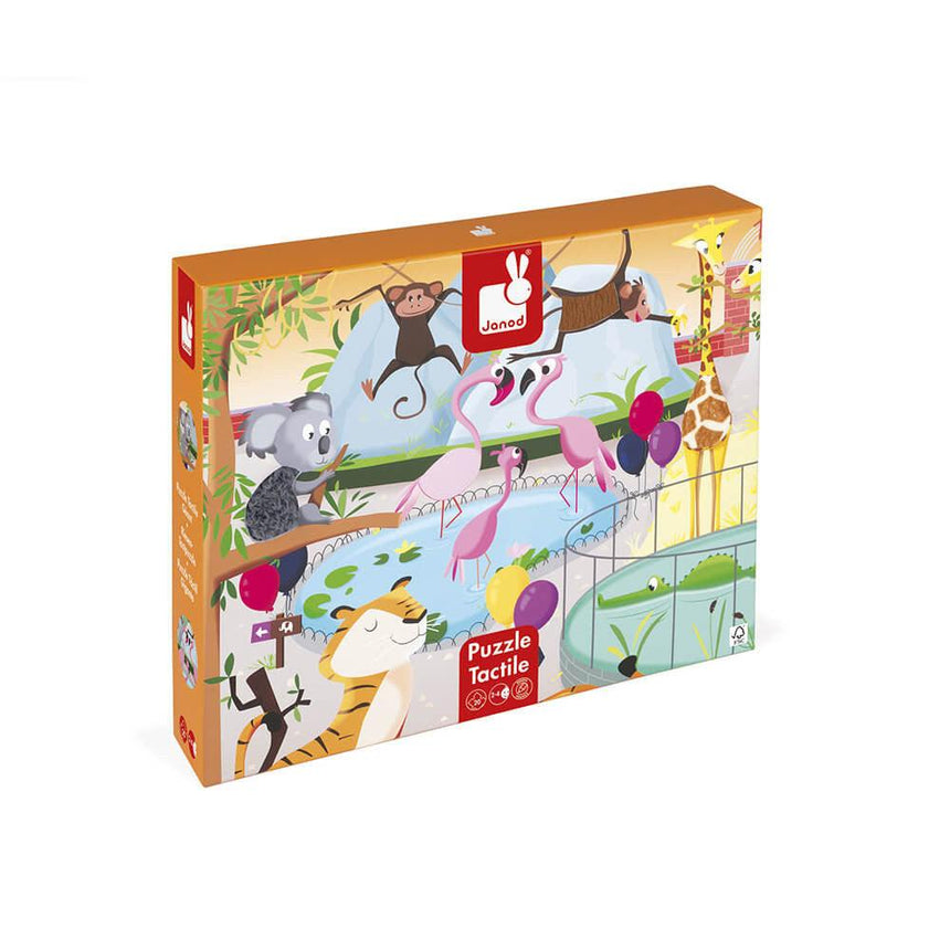 Janod: puzzle sensoryczne Wycieczka do Zoo 20 el. - Noski Noski