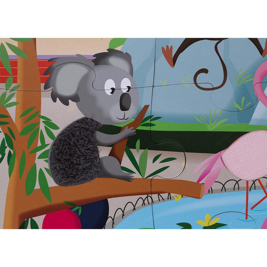 Janod: puzzle sensoryczne Wycieczka do Zoo 20 el. - Noski Noski