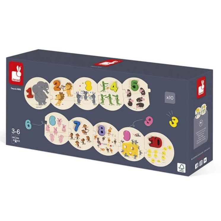 Janod: puzzle Uczę się Liczyć - Noski Noski