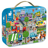 Janod: puzzle w walizce Miasto 36 el. - Noski Noski