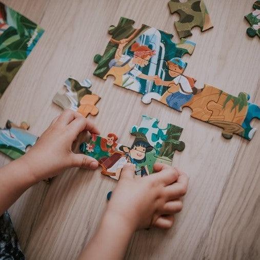 Janod: puzzle w walizce Przygoda w Kraju Inków 100 el. - Noski Noski