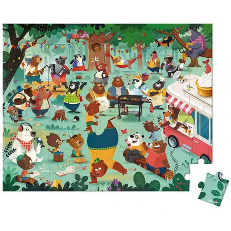 Janod: puzzle w walizce Rodzina Misiów 54 el. - Noski Noski