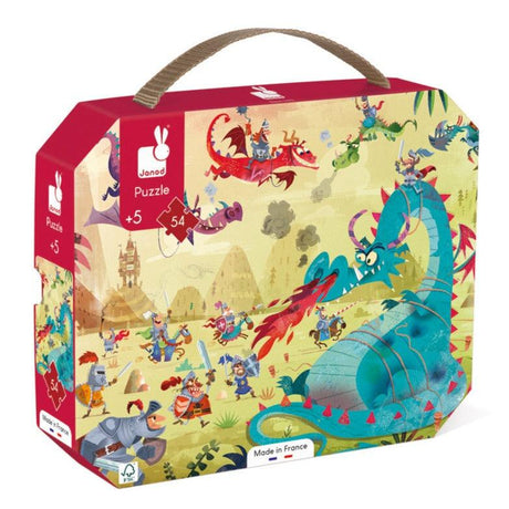 Janod: puzzle w walizce Smoki 54 el. - Noski Noski