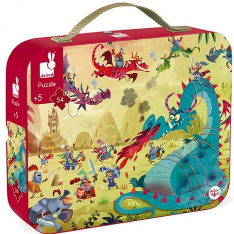 Janod: puzzle w walizce Smoki 54 el. - Noski Noski
