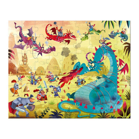 Janod: puzzle w walizce Smoki 54 el. - Noski Noski