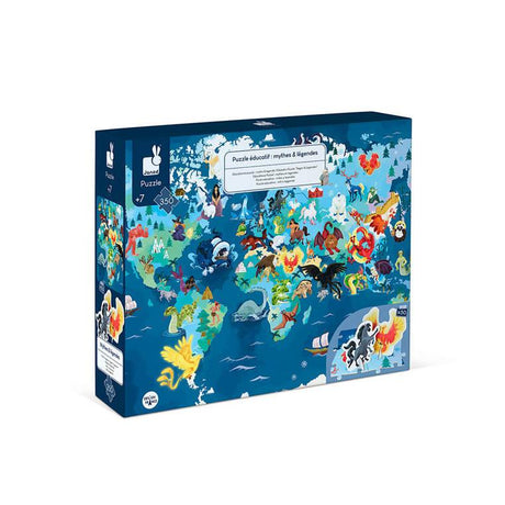 Janod: puzzle z figurkami 3D Legendy i Mity 350 el. - Noski Noski