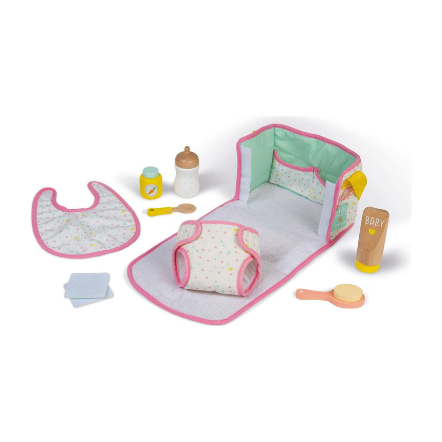 Janod: torba dla lalki dzidziusia Nursery and Change Set - Noski Noski