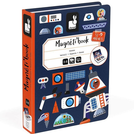 Magnetibook Kosmos Janod - puzzle magnetyczne, układanka magnetyczna rozwijająca wyobraźnię i zdolności manualne.
