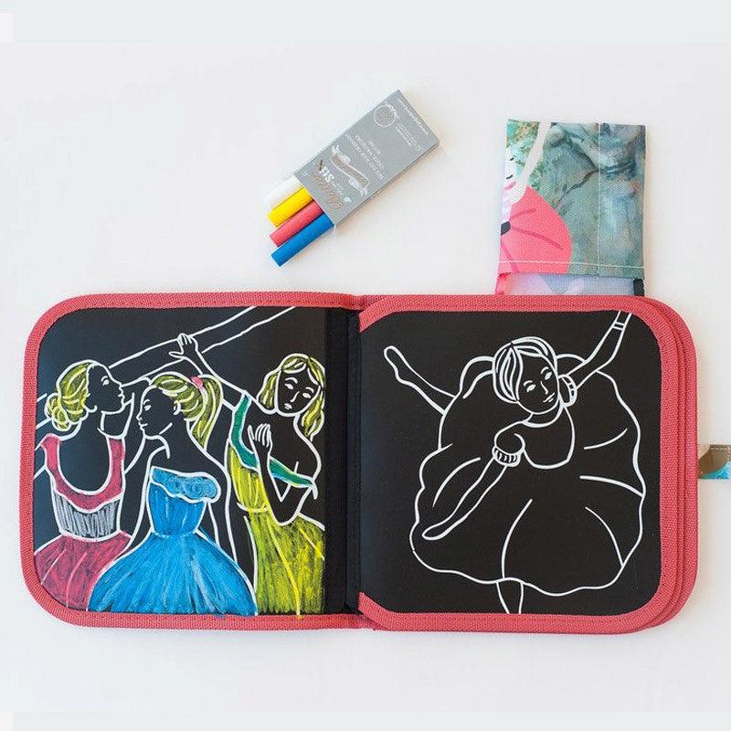 Jaq Jaq Bird: kolorowanka z kredą Color It & Go Book - Noski Noski