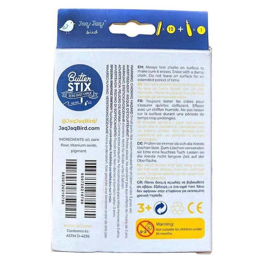 Jaq Jaq Bird: niepyląca kreda z magnetycznym z uchwytem ButterStix - Noski Noski
