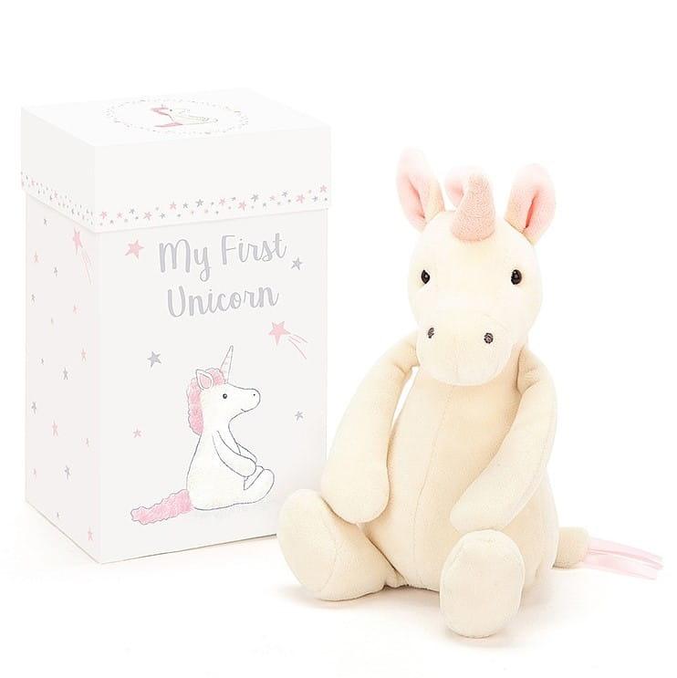 Jellycat: jednorożec w pudełku My First Unicorn 19 cm - Noski Noski
