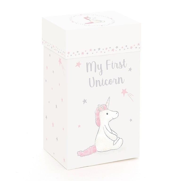 Jellycat: jednorożec w pudełku My First Unicorn 19 cm - Noski Noski