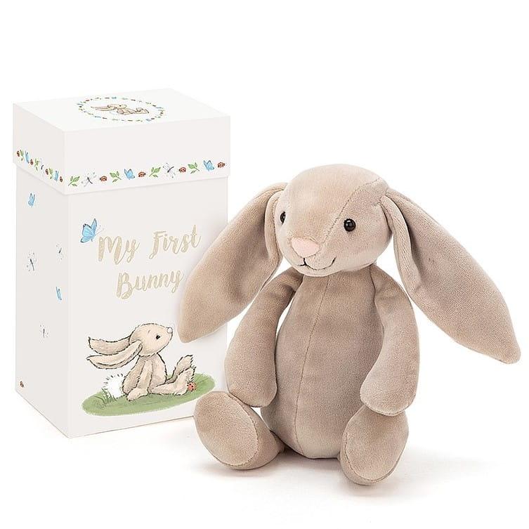 Jellycat: króliczek w pudełku My First Bunny 19 cm - Noski Noski
