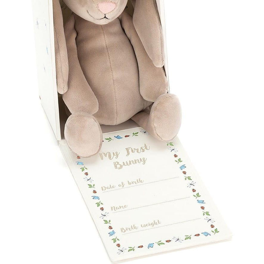 Jellycat: króliczek w pudełku My First Bunny 19 cm - Noski Noski