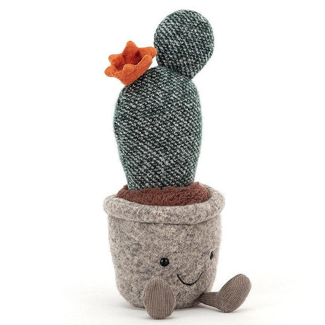Kaktus zabawka Jellycat Silly Prickly Pear Cactus 24 cm, urocza przytulanka w doniczce, idealny do dekoracji pokoju i zabawy.