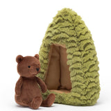 Miś uszatek Jellycat Forest Fauna Bear w Leśnym Domku - mięciutki pluszak do przytulania, idealny dla maluchów.
