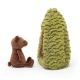 Jellycat: maskotka miś w leśnym domku Forest Fauna Bear 19 cm - Noski Noski