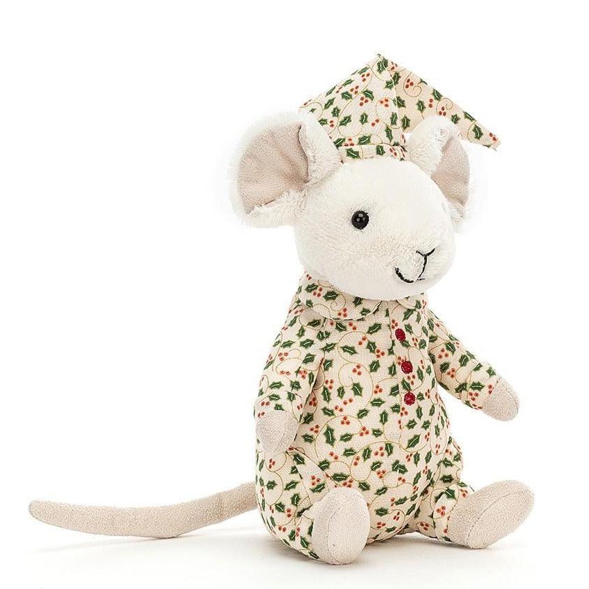 Jellycat: maskotka myszka Merry Mouse Bedtime 18 cm - Noski Noski