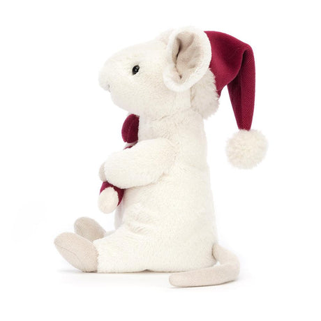Jellycat: maskotka myszka Merry Mouse Candy Cane 18 cm - Noski Noski