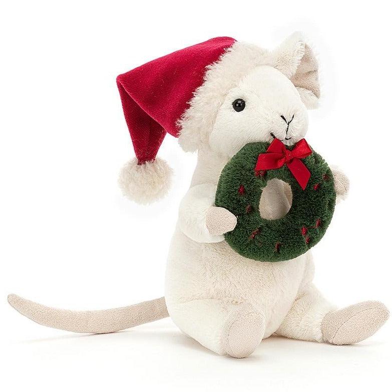 Jellycat: maskotka myszka Merry Mouse Wreath 18 cm - Noski Noski