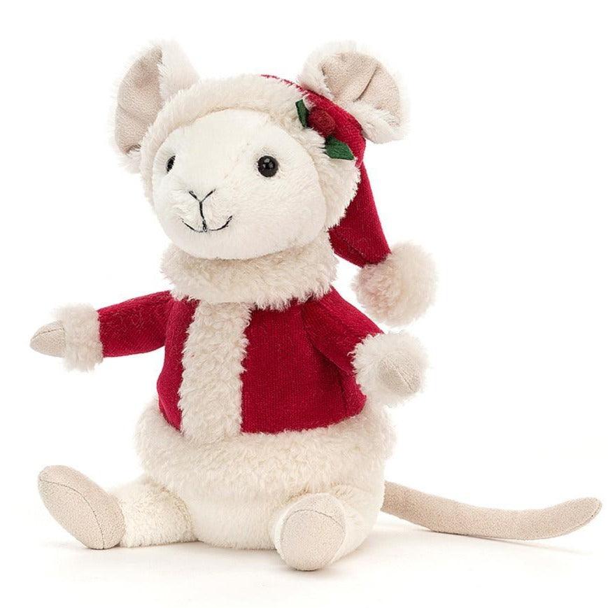 Jellycat: maskotka myszka Mikołaj Merry Mouse 18 cm - Noski Noski
