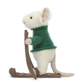 Jellycat: maskotka myszka na nartach Merry Mouse Skiing 20 cm - Noski Noski