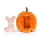 Jellycat: maskotka myszka w dyni Brambling Mouse 18 cm - Noski Noski
