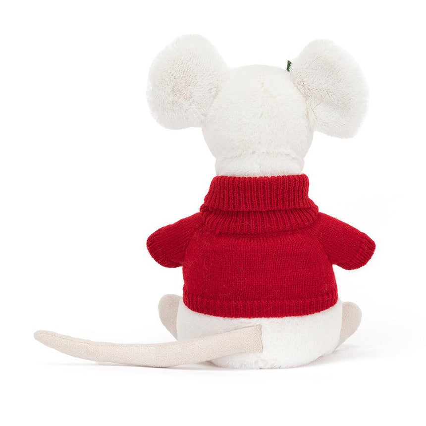 Jellycat: maskotka myszka w sweterku Merry Mouse Jumper 18 cm - Noski Noski