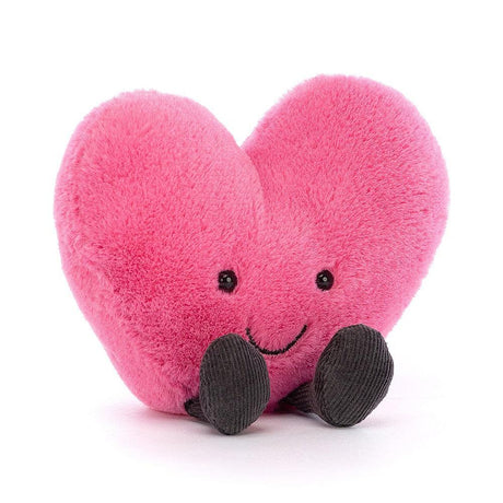 Pluszowe serduszko Jellycat Amuseable Heart Pink 11 cm, idealne na walentynki, miękkie i starannie wykonane.
