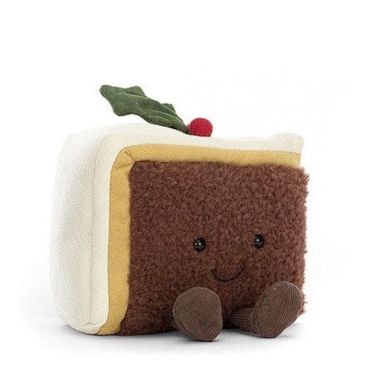 Jellycat: maskotka świąteczne ciastko Amuseable Slice Of Christmas Cake 10 cm - Noski Noski