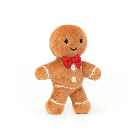 Jellycat: maskotka świąteczny piernikowy ludzik Festive Folly Gingerbread Man 10 cm - Noski Noski
