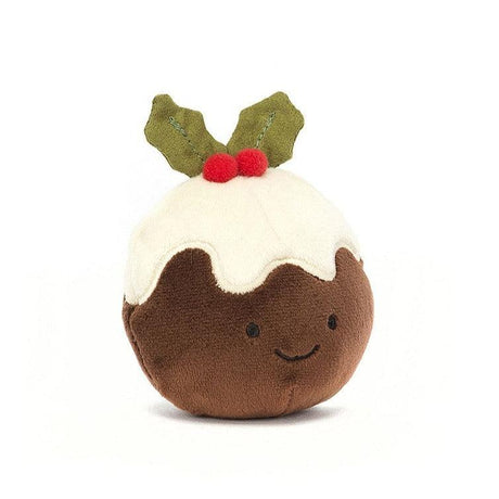 Jellycat: maskotka świąteczny pudding Festive Folly Christmas Pudding 10 cm - Noski Noski