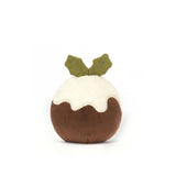 Jellycat: maskotka świąteczny pudding Festive Folly Christmas Pudding 10 cm - Noski Noski