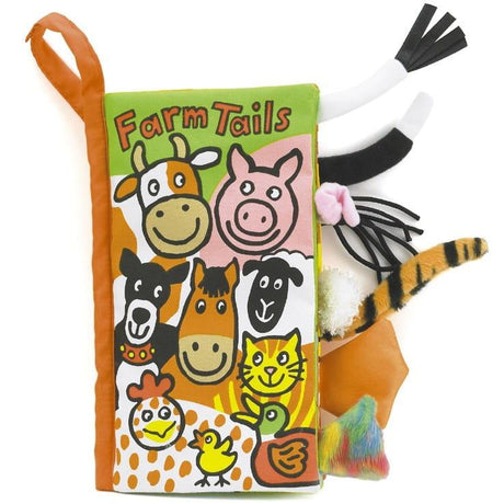 Jellycat: materiałowa książeczka z ogonami Farma - Noski Noski