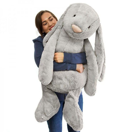 Jellycat: ogromna przytulanka szary królik Very Big Bashful Bunny 108 cm - Noski Noski