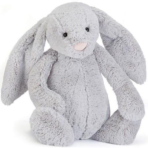 Jellycat: ogromna przytulanka szary królik Very Big Bashful Bunny 108 cm - Noski Noski