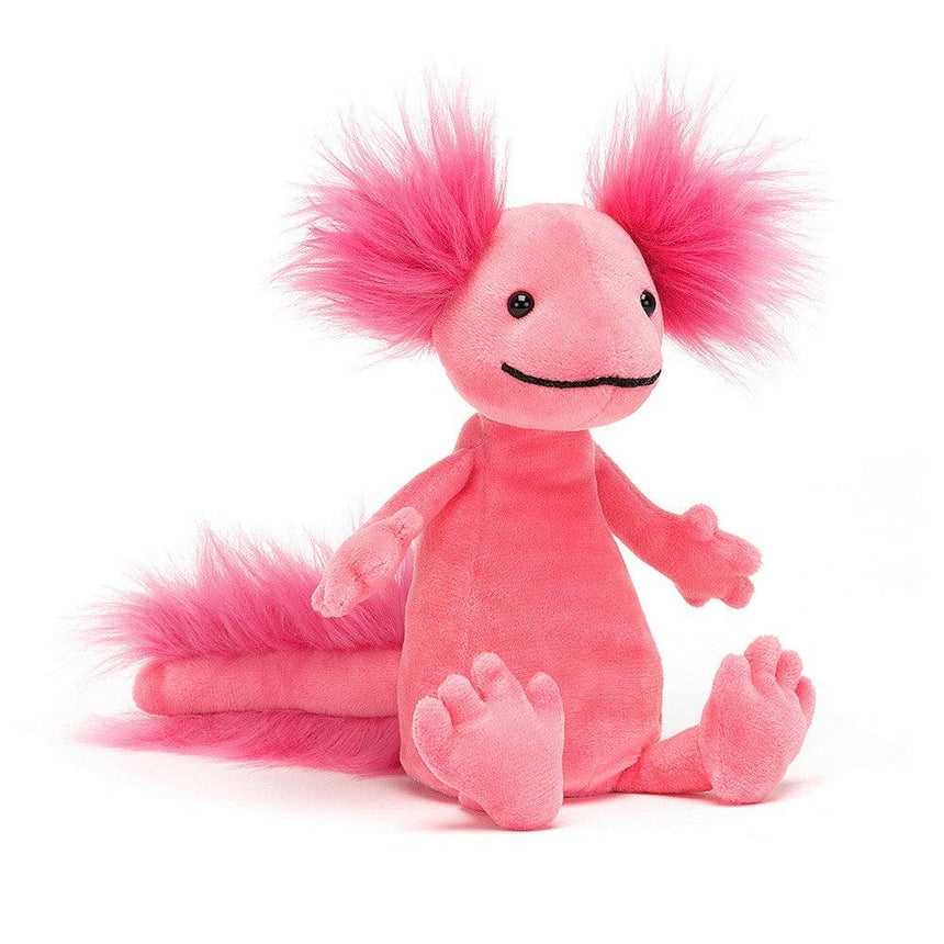 Aksolotl Jellycat Alice pluszak 17 cm, różowy, mięciutki, idealny do przytulania i zabawy, przyjaciel dzieci.